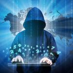 Computer Hacker Silhouette Of Hooded Man